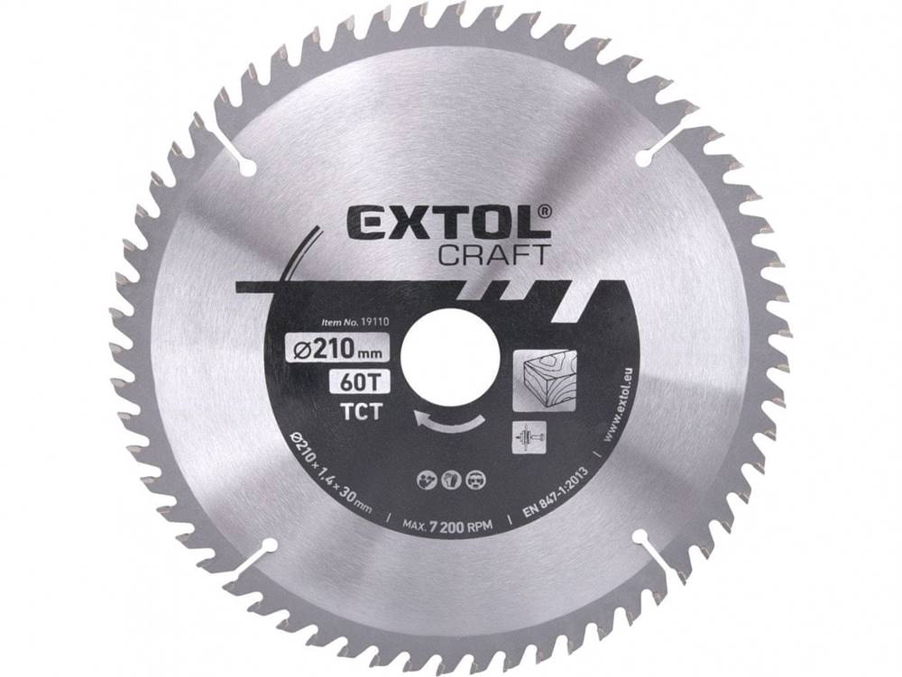 Extol Craft  Kotúč pílový s SK plátky,  O 210x2, 4x30mm,  60T značky Extol Craft