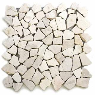 shumee  Mramorová mozaika Garth 1 m2 - krémová biela obklady značky shumee
