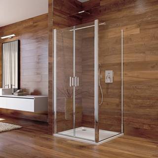 Mereo  Lima sprchovací kút,  120x120x190 cm,  lietacie dvere a pevný diel,  sklo Číre CK86553K -  značky Mereo