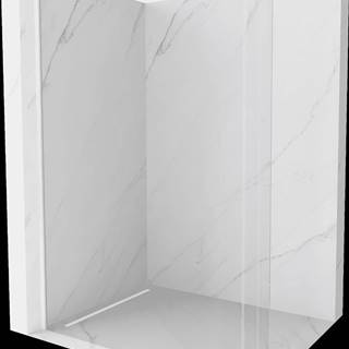 Mexen Kioto,  zaoblená sprchová zástena 150 x 200 cm,  8mm číre sklo,  biely profil,  800-150-101-20-06