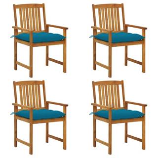 Petromila vidaXL Záhradné stoličky s podložkami 4 ks,  akáciový masív