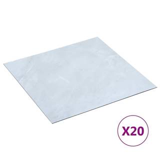 Vidaxl Samolepiace podlahové dosky 20 ks PVC 1, 86 m2 biely mramor