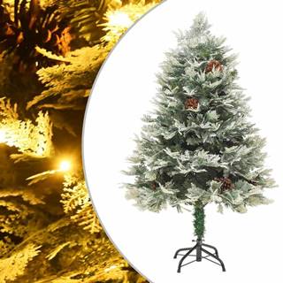Vidaxl  Vianočný stromček LED a borovicové šišky zelený 120 cm PVC a PE značky Vidaxl