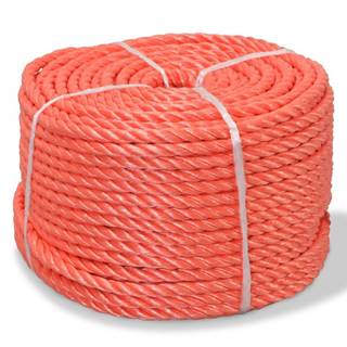 Vidaxl Pletené lano polypropylénové 6 mm 500 m oranžové