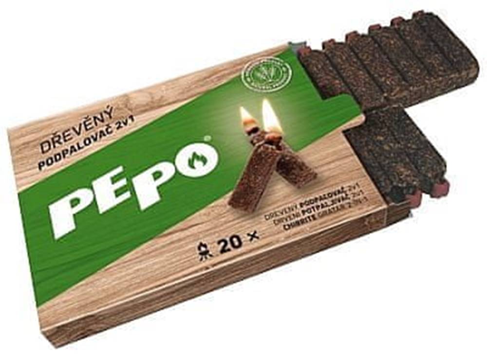 PEPO  PE-PO drevený podpaľovač 2v1 20 podpalov FSC značky PEPO