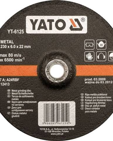 YATO Kotúč brúsny na kov 125 x 22 x 6, 0 mm vypuklý