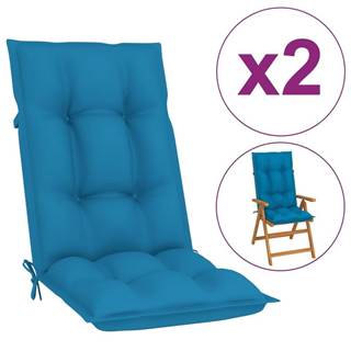 Vidaxl  Podložky na záhradné stoličky 2 ks modré 120x50x7 cm značky Vidaxl