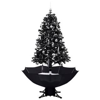 Vidaxl  Snežiaci vianočný stromček s dáždnikovým podstavcom čierny 170 cm PVC značky Vidaxl