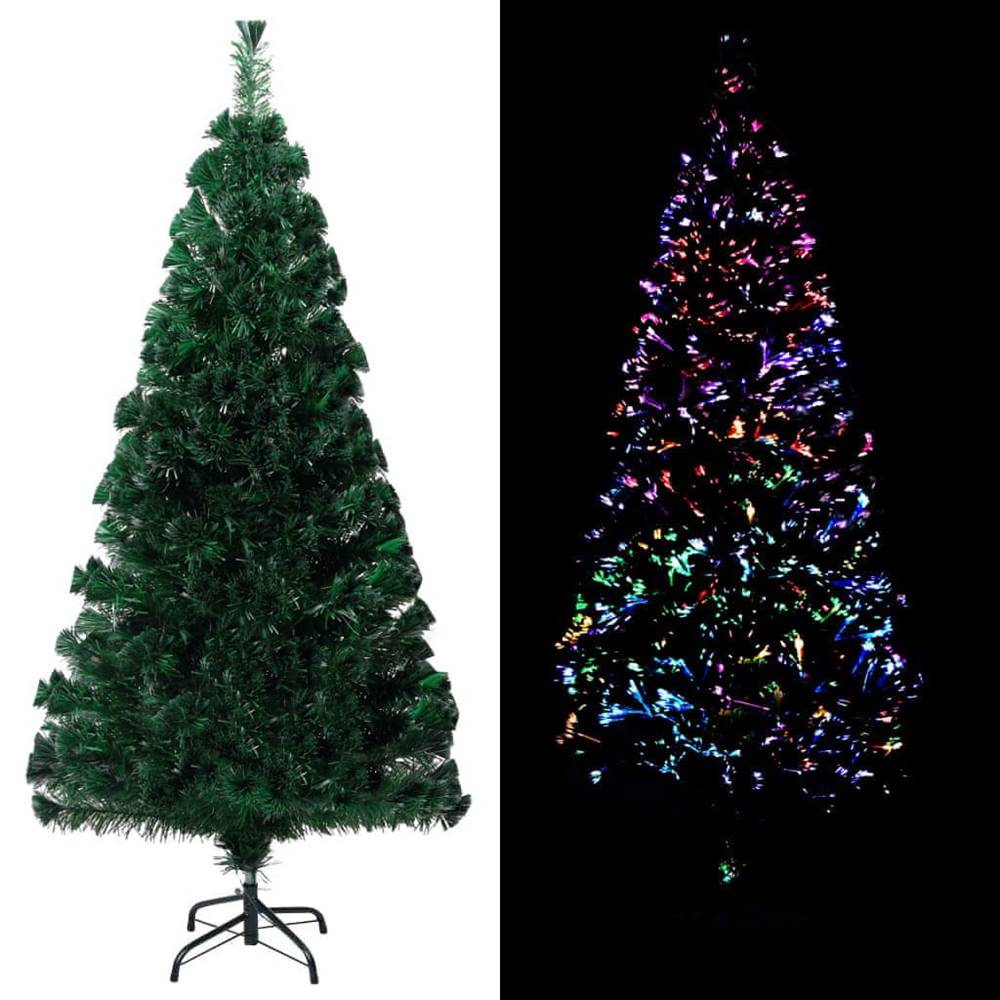 Vidaxl  Umelý vianočný stromček+podstavec,  zelený 120cm,  optické vlákno značky Vidaxl