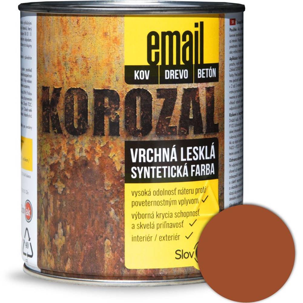 SLOVLAK  Korozal EMAIL 2215 hnedý karamel 0.75 kg značky SLOVLAK