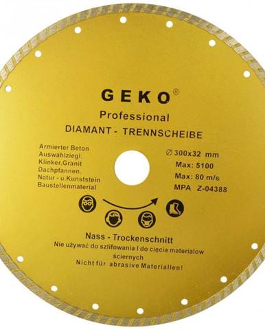 GEKO Diamantový kotúč TURBO 300 x 32 mm,  celistvý segment,  GEKO