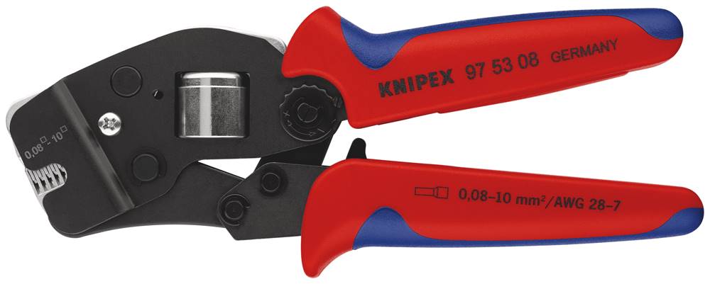 Knipex  KNIPEX Kliešte samonastaviteľné bočné pre lisovanie káblových koncoviek značky Knipex