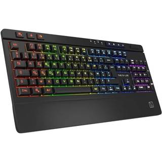 VERVELEY Bezdrôtová herná klávesnica,  Membránové klávesy,  AXS KEYZ-TITANIUM,  Opierka dlane a kolískový ovládač hlasitosti,  RGB osvetlenie + 5 efektov