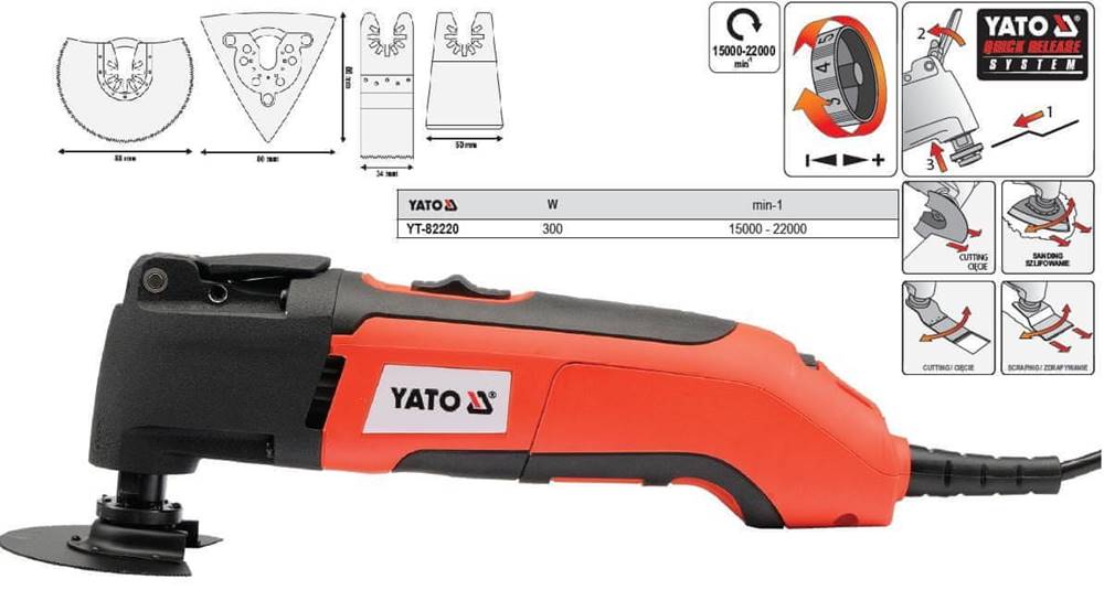 YATO  Multifunkčné náradie 300W značky YATO