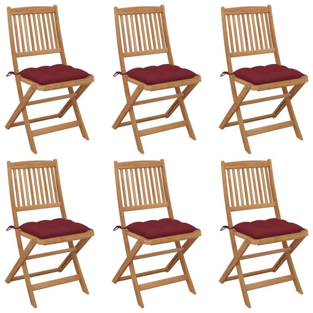 Petromila   Skladacie záhradné stoličky so sedákmi 6 ks akáciový masív značky Petromila