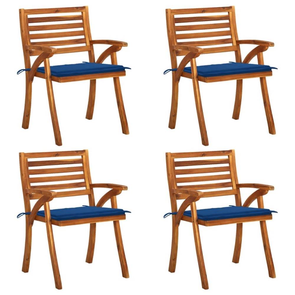 Petromila   Záhradné stoličky so sedákmi 4 ks akáciový masív značky Petromila