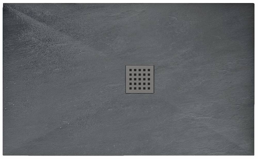 REA  GREY ROCK- Akrylátová sprchová vanička 80 x 120 x 3, 5 cm + sifón,  šedá,  -K4583 značky REA