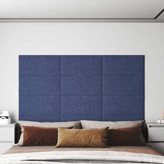 Vidaxl Nástenné panely 12 ks modré 60x30 cm látka 2, 16 m²