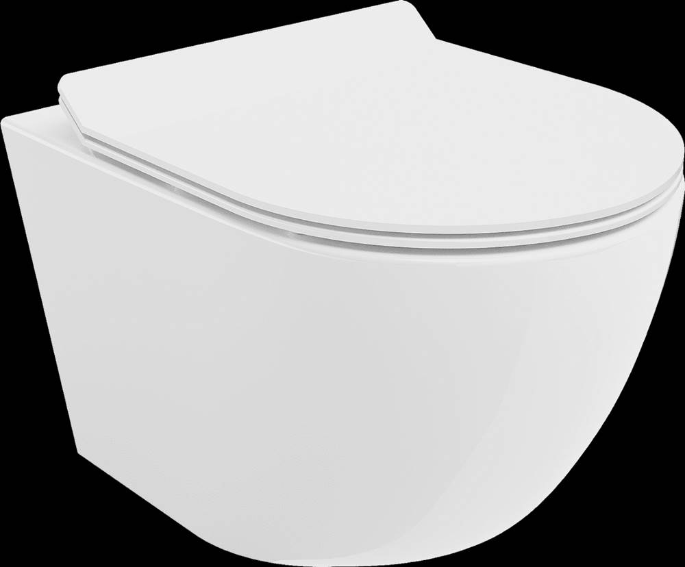 Mexen  LENA Rimless,  závesná WC misa so sedátkom pomaly-padajúcim SLIM,  48 x 36 cm,  biela,  30224000 značky Mexen