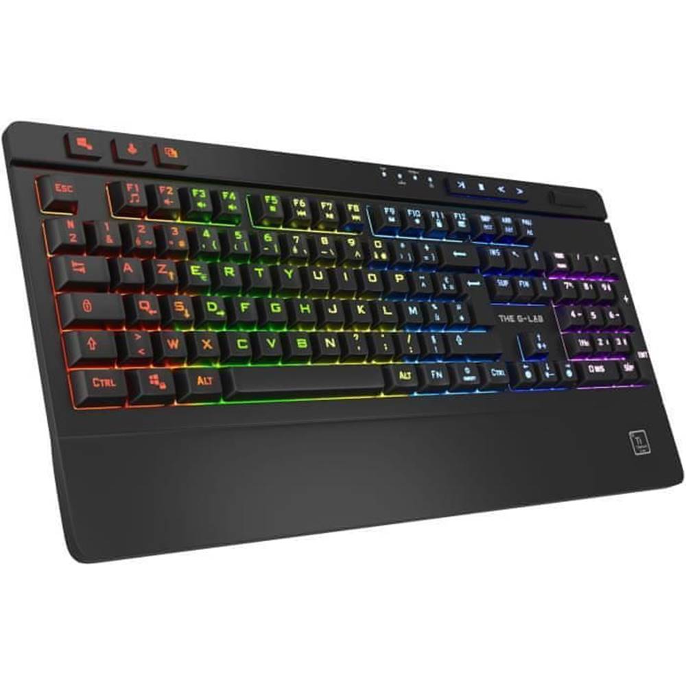 VERVELEY  Bezdrôtová herná klávesnica,  Membránové klávesy,  AXS KEYZ-TITANIUM,  Opierka dlane a kolískový ovládač hlasitosti,  RGB osvetlenie + 5 efektov značky VERVELEY