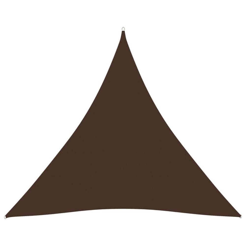 Vidaxl  Tieniaca plachta oxfordská látka trojuholníková 4x4x4 m hnedá značky Vidaxl