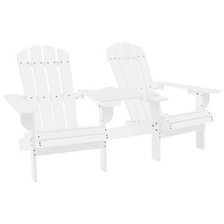Petromila vidaXL Záhradné stoličky Adirondack+stolík,  jedľový masív,  biele