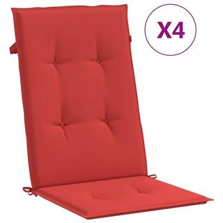 Vidaxl Podložky na záhradné stoličky,  vysoké operadlo 4 ks 120x50x3 cm