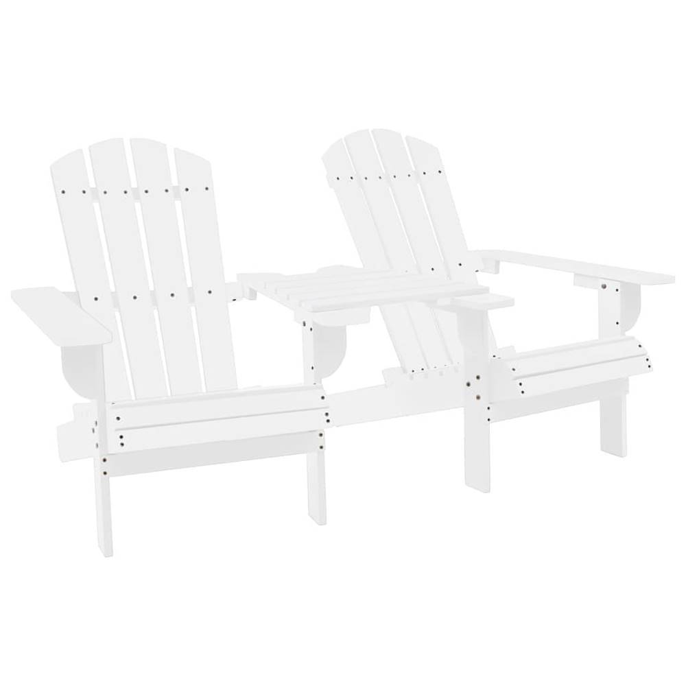 Petromila   Záhradné stoličky Adirondack+stolík,  jedľový masív,  biele značky Petromila