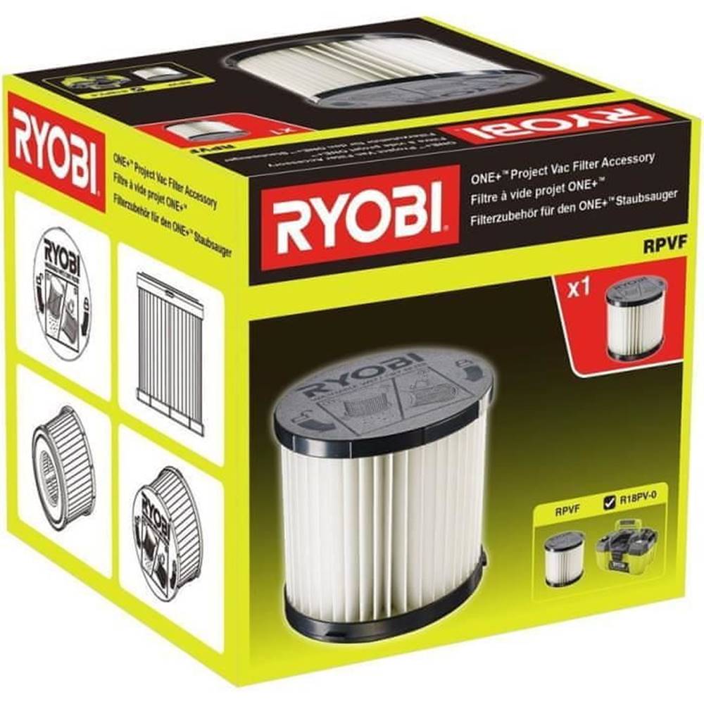 RYOBI   Odnímateľný a umývateľný filter Hepa H12 pre R18PV značky RYOBI