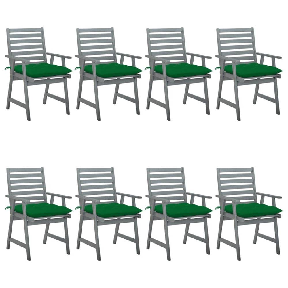 Vidaxl  Záhradné jedálenské stoličky s vankúšmi 8 ks akáciový masív značky Vidaxl