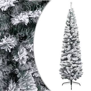 Vidaxl  Úzky umelý vianočný stromček,  zasnežený,  zelený 240 cm,  PVC značky Vidaxl