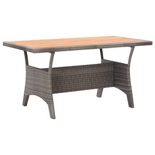 Vidaxl Záhradný stôl sivý 130x70x66 cm akáciový masív