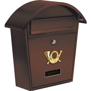 Vorel  Poštová schránka so strieškou oblou 380x320x105mm hnedá značky Vorel
