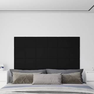 Vidaxl Nástenné panely 12 ks čierne 60x30 cm zamat 2, 16 m²