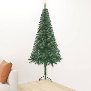 Vidaxl Rohový umelý vianočný stromček zelený 150 cm PVC