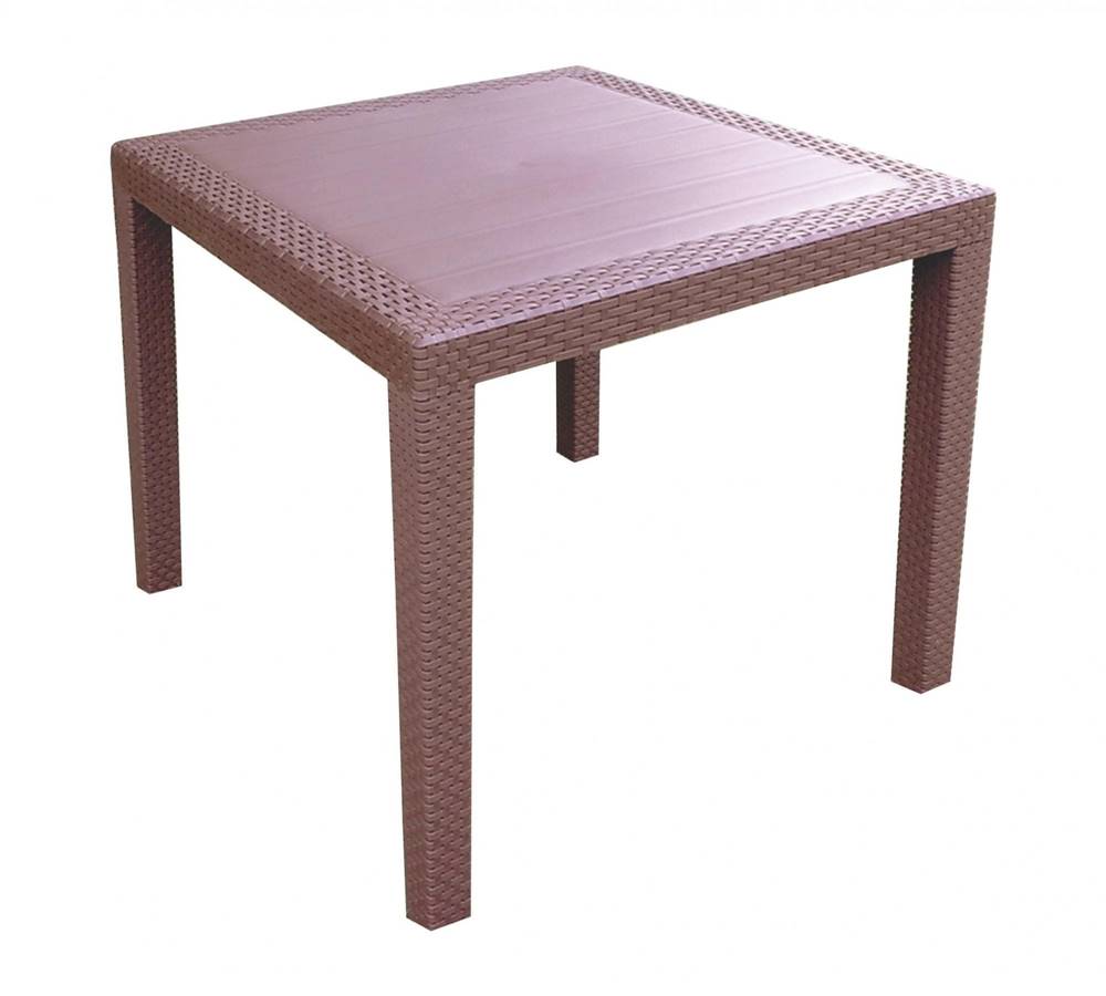 MEGA PLAST  MP696 RATAN LUX stôl,  polyratan,  71x75, 5 značky MEGA PLAST