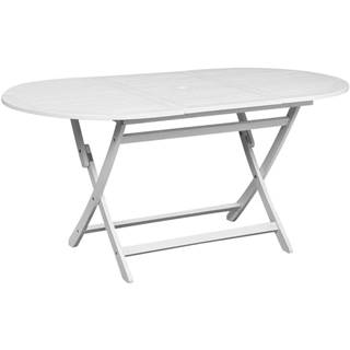 Vidaxl  Záhradný stôl,  biely 160x85x75 cm,  akáciový masív značky Vidaxl