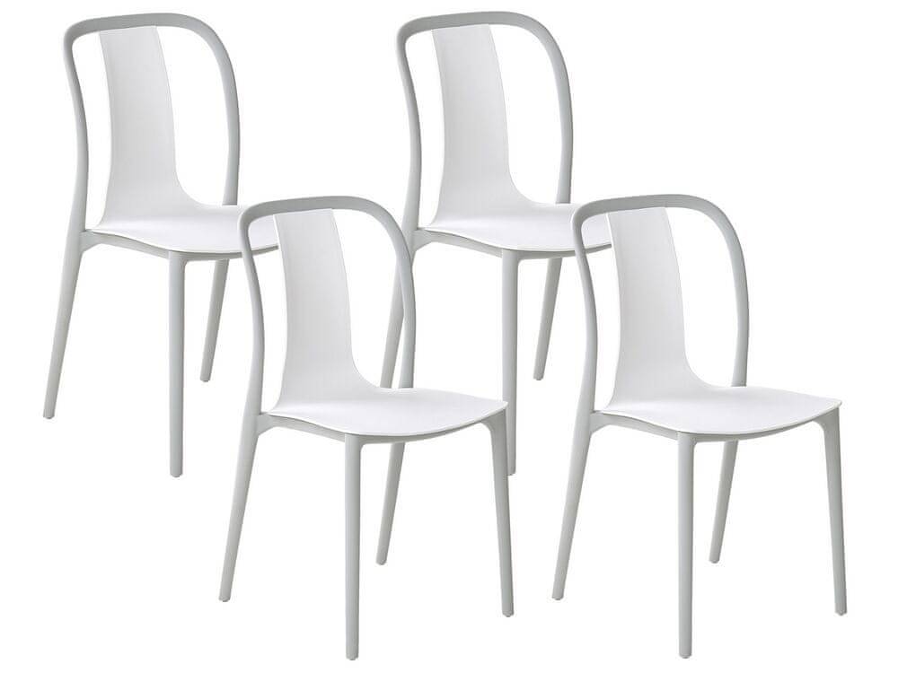 Beliani  Sada 4 záhradných stoličiek biela/sivá SPEZIA značky Beliani