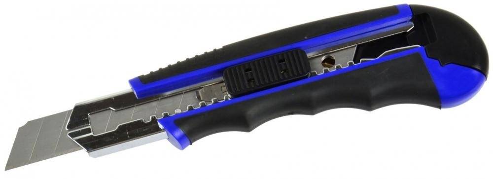 GEKO  Nôž s ulamovacou čepeľou 18 mm plastový s tlačítkom + 6 čepelí model 3 značky GEKO
